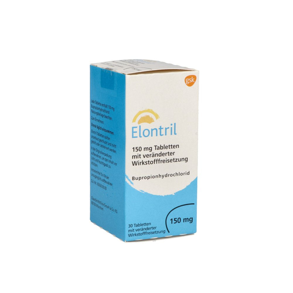 Das Produktfoto zeigt Elontril 150 Mg Tabletten M.Veränd.Wirkst.-Frs. (30 stk) PZN 02084774