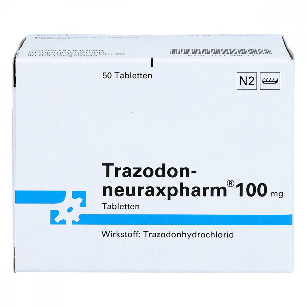 Trazodon-Neuraxpharm 100 Mg Tabletten (50 stk)