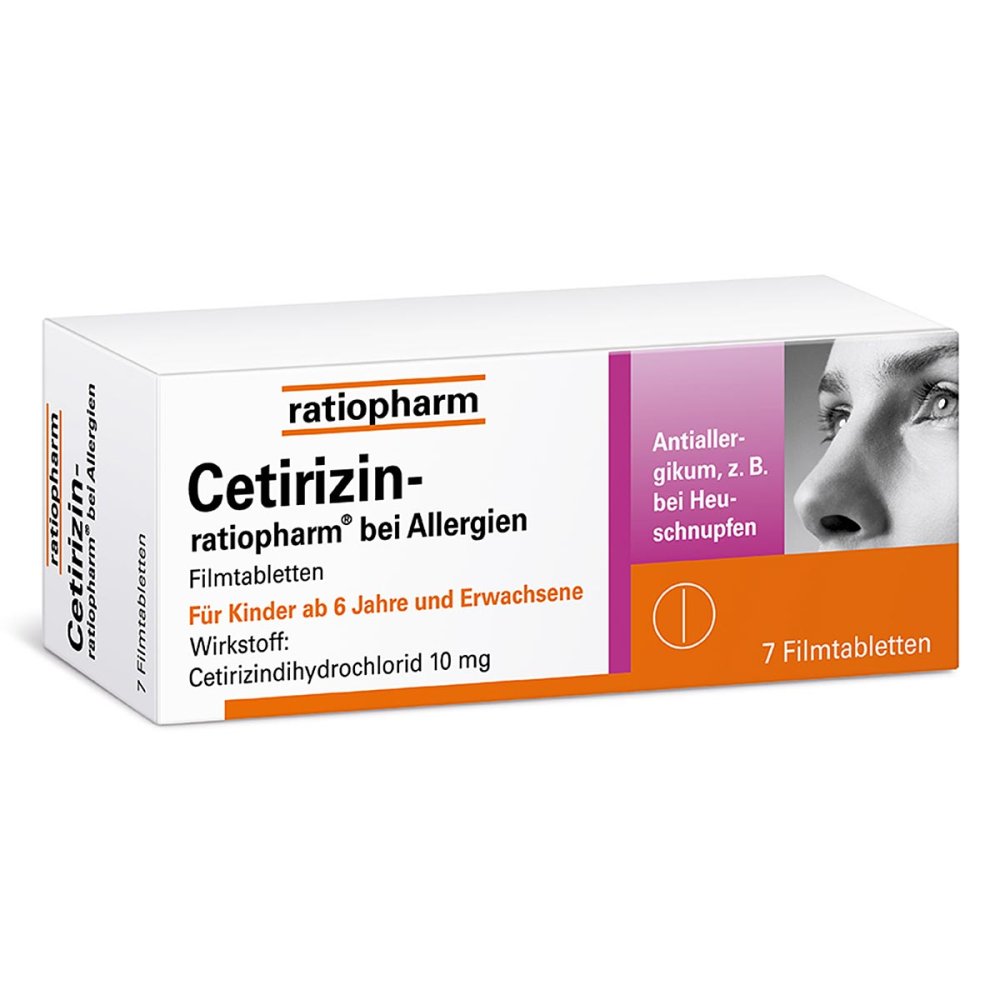 Cetirizin-Ratiopharm Bei Allergien 10 Mg Filmtabl. (7 stk)