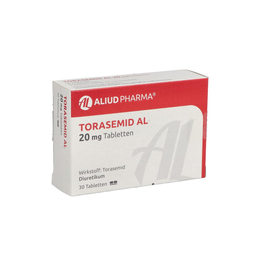 Das Produktfoto zeigt Torasemid Al 20 Mg Tabletten (30 stk) PZN 02198874