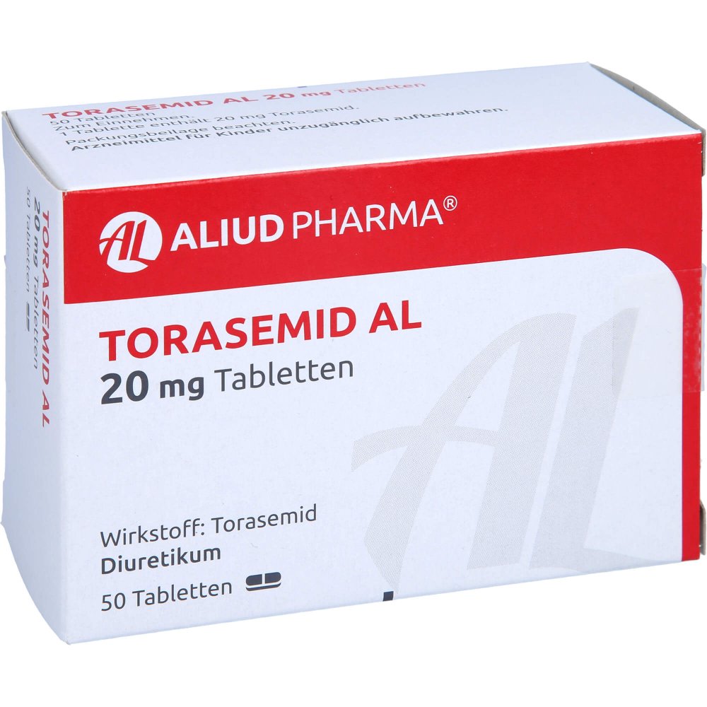 Das Produktfoto zeigt Torasemid Al 20 Mg Tabletten (50 stk) PZN 02198880