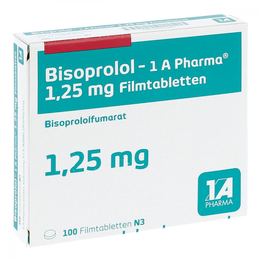 Bisoprolol-1a Pharma 1,25 Mg Filmtabletten (100 stk)