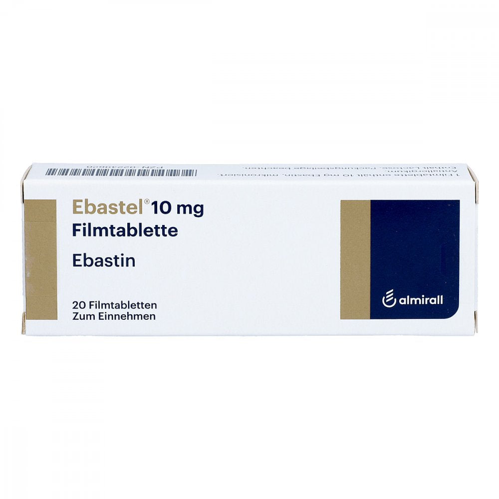 Das Produktfoto zeigt Ebastel 10 Mg Filmtabletten (20 stk) PZN 02249620