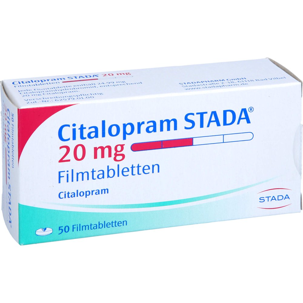Citalopram Stada 20 Mg Filmtabletten (50 stk)