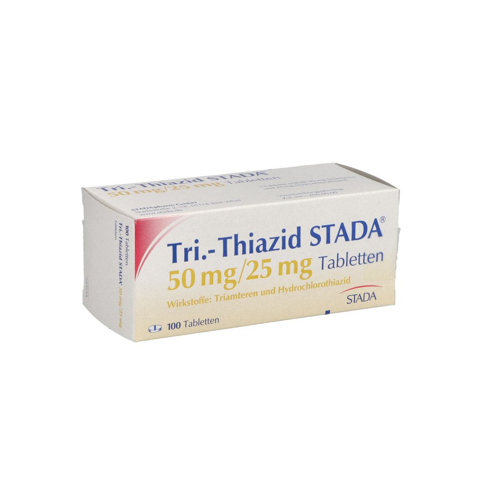 Das Produktfoto zeigt Tri.-Thiazid Stada 50 Mg/25 Mg Tabletten (100 stk) PZN 02373490