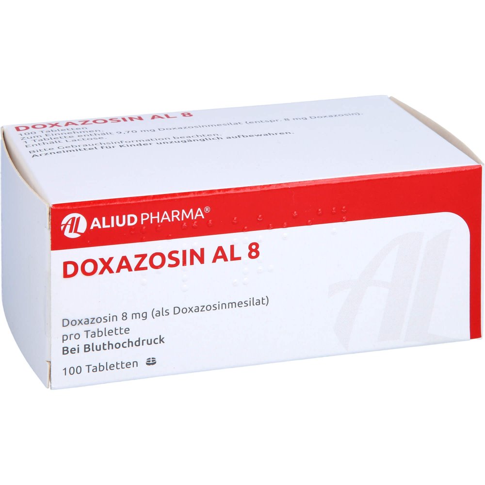 Das Produktfoto zeigt Doxazosin Al 8 Tabletten (100 stk) PZN 02457287
