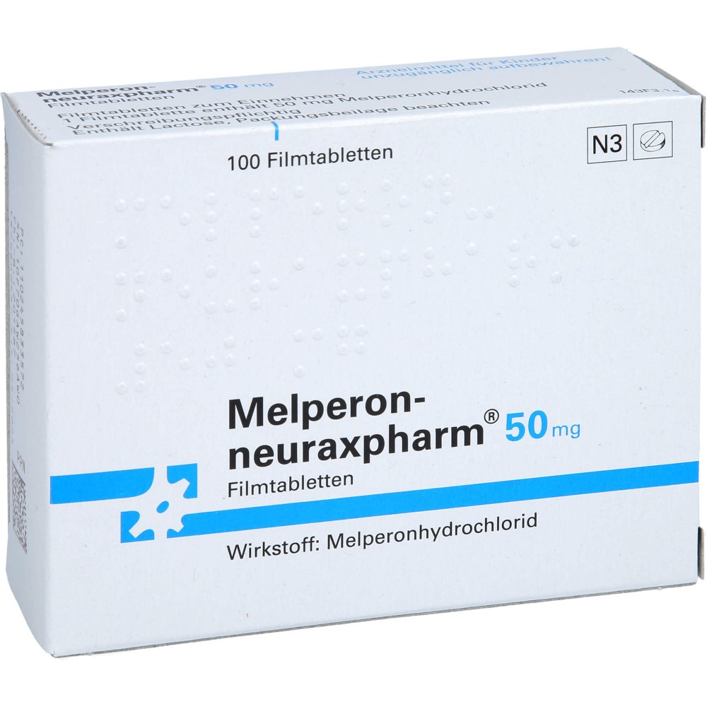 Das Produktfoto zeigt Melperon-Neuraxpharm 50 Mg Filmtabletten (100 stk) PZN 02458335