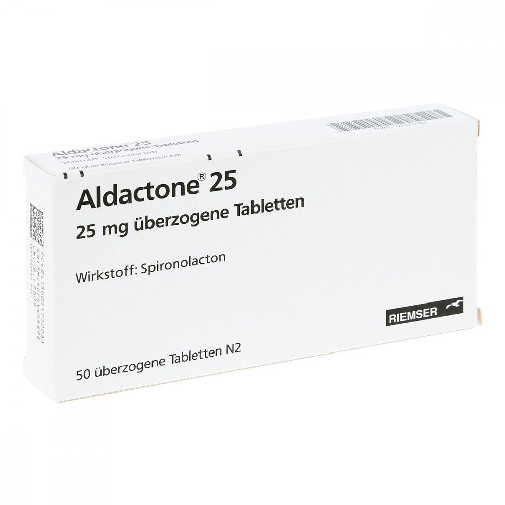 Das Produktfoto zeigt Aldactone 25 Überzogene Tabletten (50 stk) PZN 02475003
