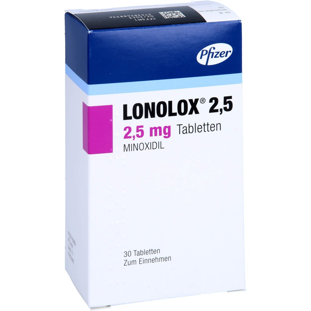 Das Produktfoto zeigt Lonolox 2,5 Mg Tabletten (30 stk) PZN 02492272