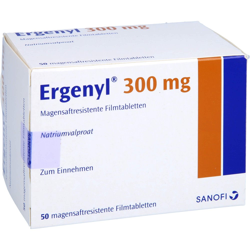 Das Produktfoto zeigt Ergenyl 300 Magensaftresistente Filmtabletten (50 stk) PZN 02516788