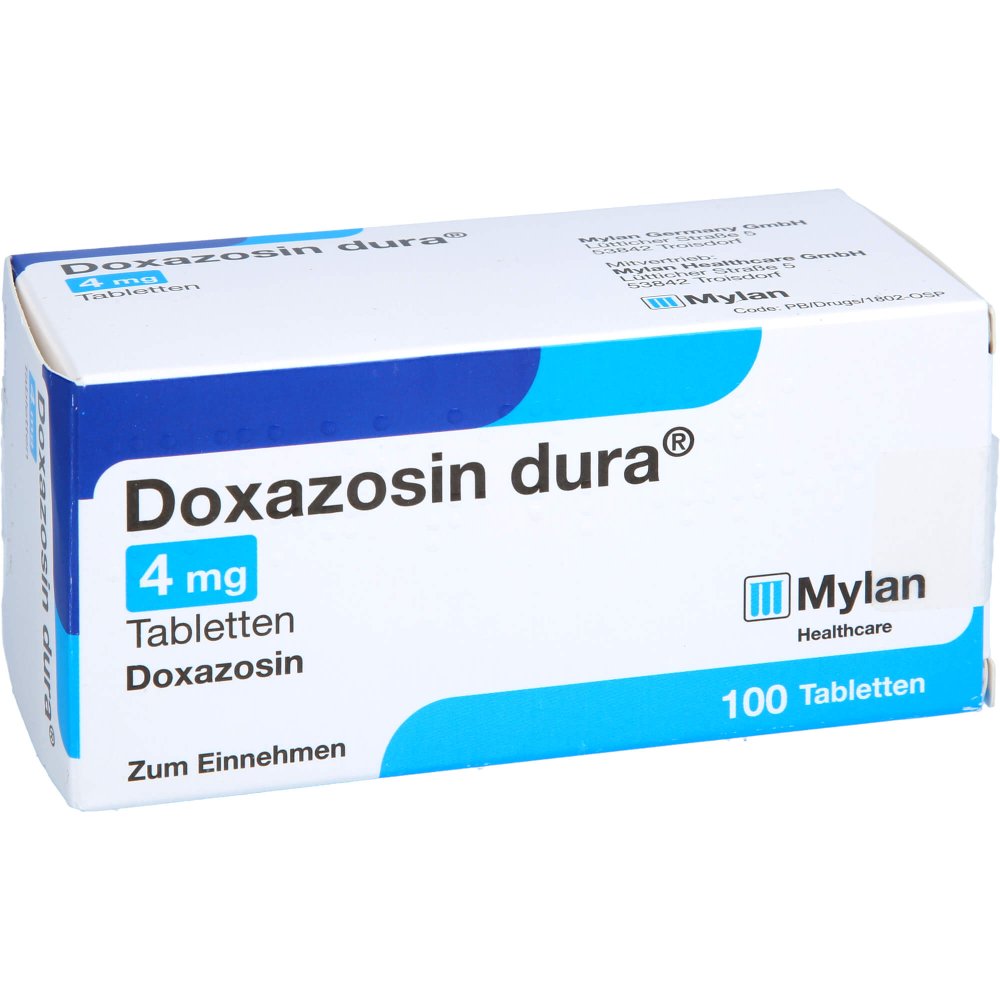 Das Produktfoto zeigt Doxazosin Dura 4 Mg Tabletten (100 stk) PZN 02525965
