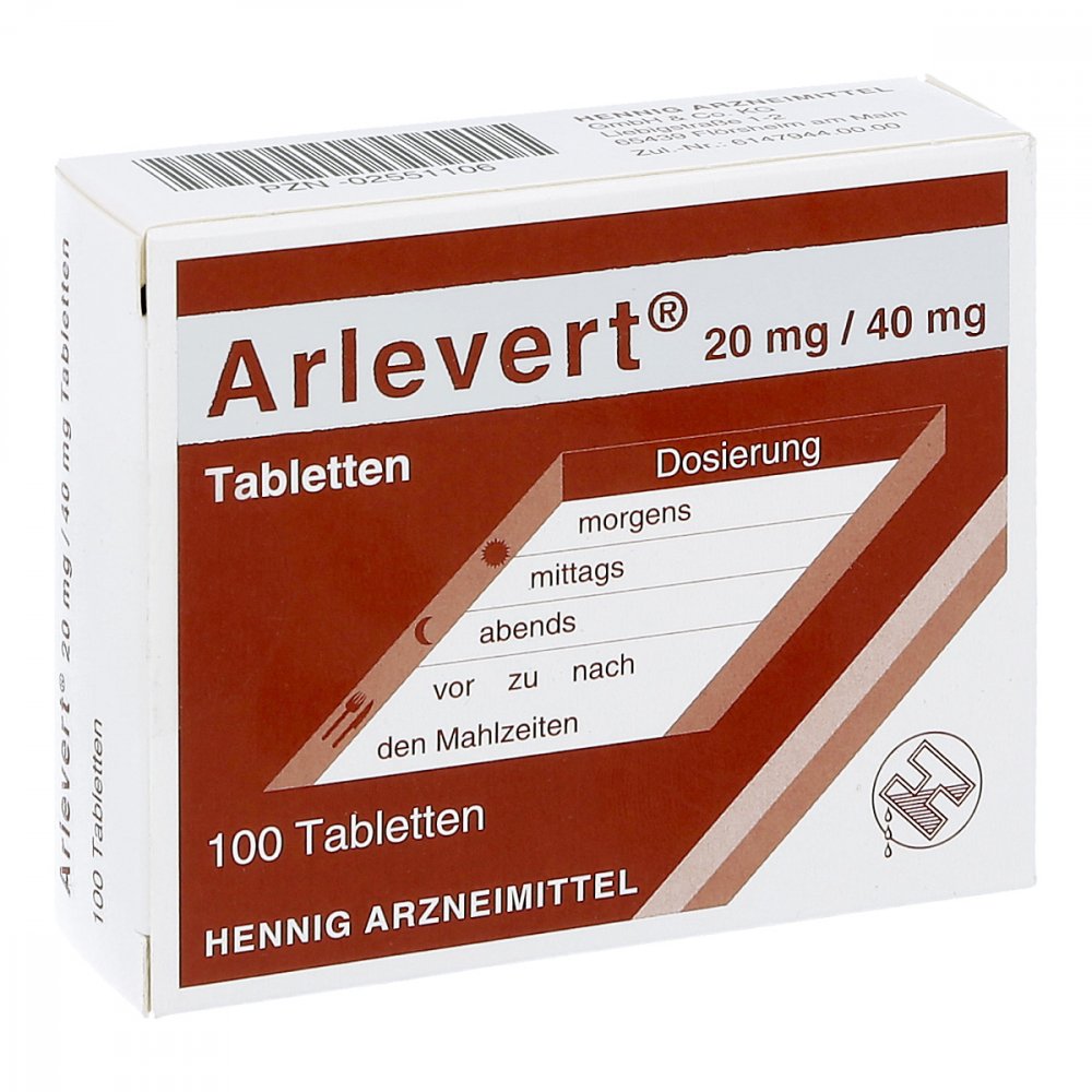 Arlevert 20 Mg/40 Mg Tabletten (100 stk)