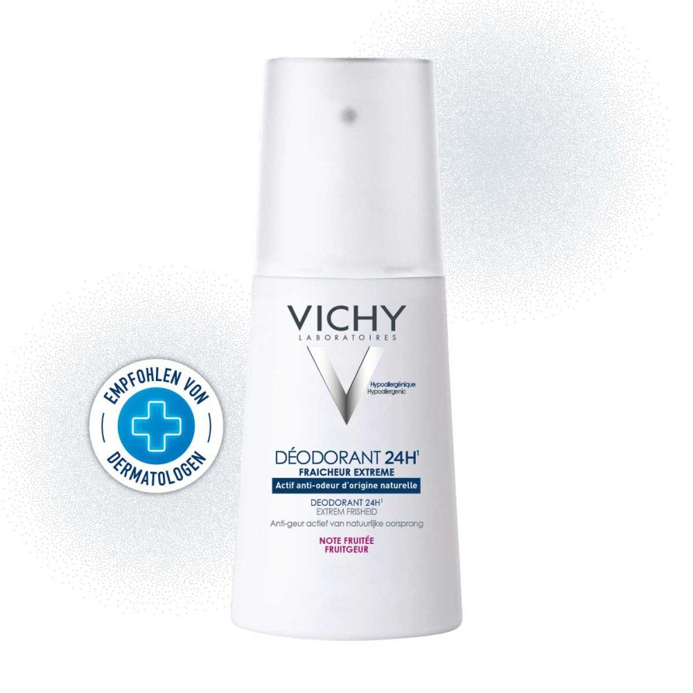 Das Produktfoto zeigt Vichy Deo Pumpzerstäuber Fruchtig Frisch (100 ml) PZN 02574449