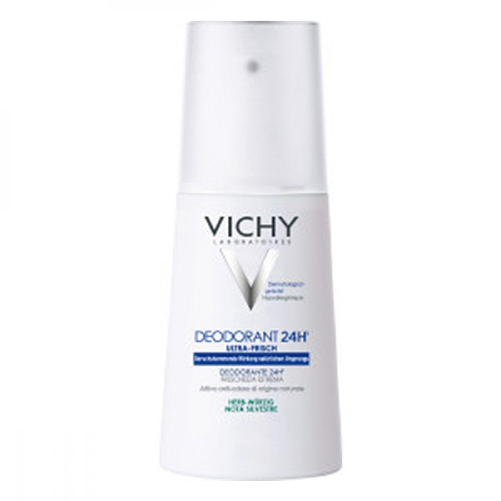 Das Produktfoto zeigt Vichy Deo Pumpzerstäuber Herb Würzig (100 ml) PZN 02578789