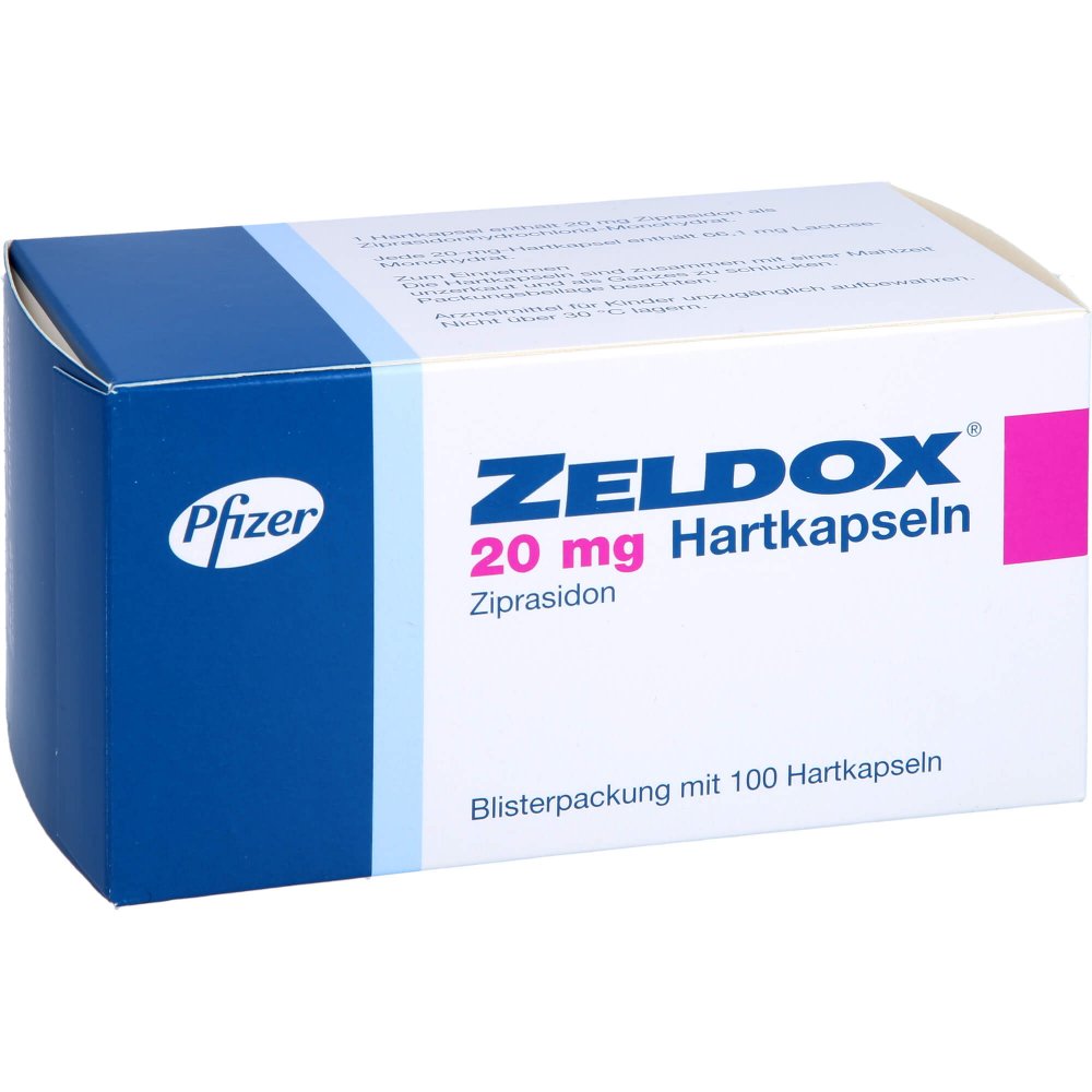 Das Produktfoto zeigt Zeldox 20 Mg Hartkapseln (100 stk) PZN 02583023