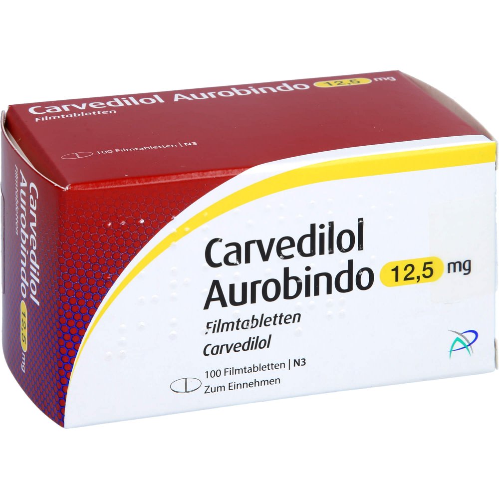 Carvedilol Aurobindo 12,5 Mg Filmtabletten (100 stk)
