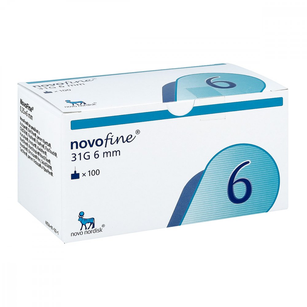 Das Produktfoto zeigt Novofine Nadeln 31 G 6 Mm (100 stk) PZN 02687515