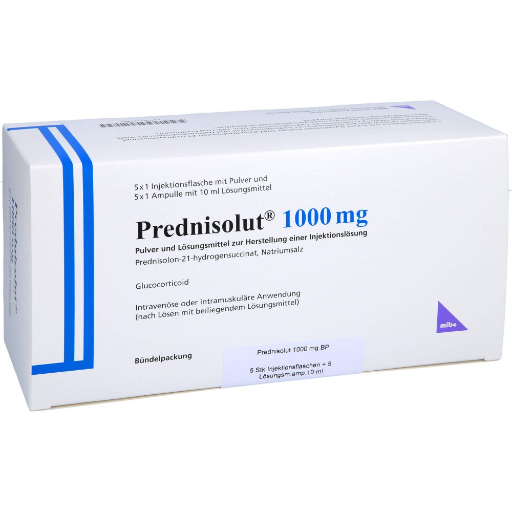 Prednisolut 1000 Mg Plv.U.Lsm.Z.H.E.Injektionslsg. (5 stk)
