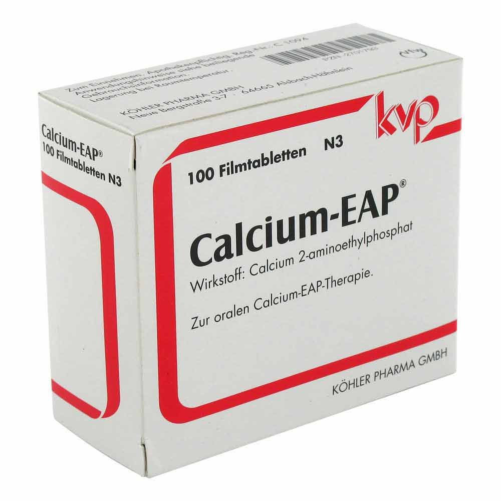 Das Produktfoto zeigt Calcium Eap Magensaftresistente Tabletten (100 stk) PZN 02701793