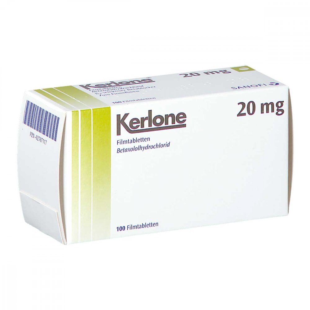 Das Produktfoto zeigt Kerlone 20 Mg Filmtabletten (100 stk) PZN 02707117