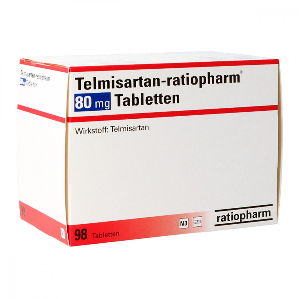 Telmisartan-Ratiopharm 80 Mg Tabletten (98 stk)