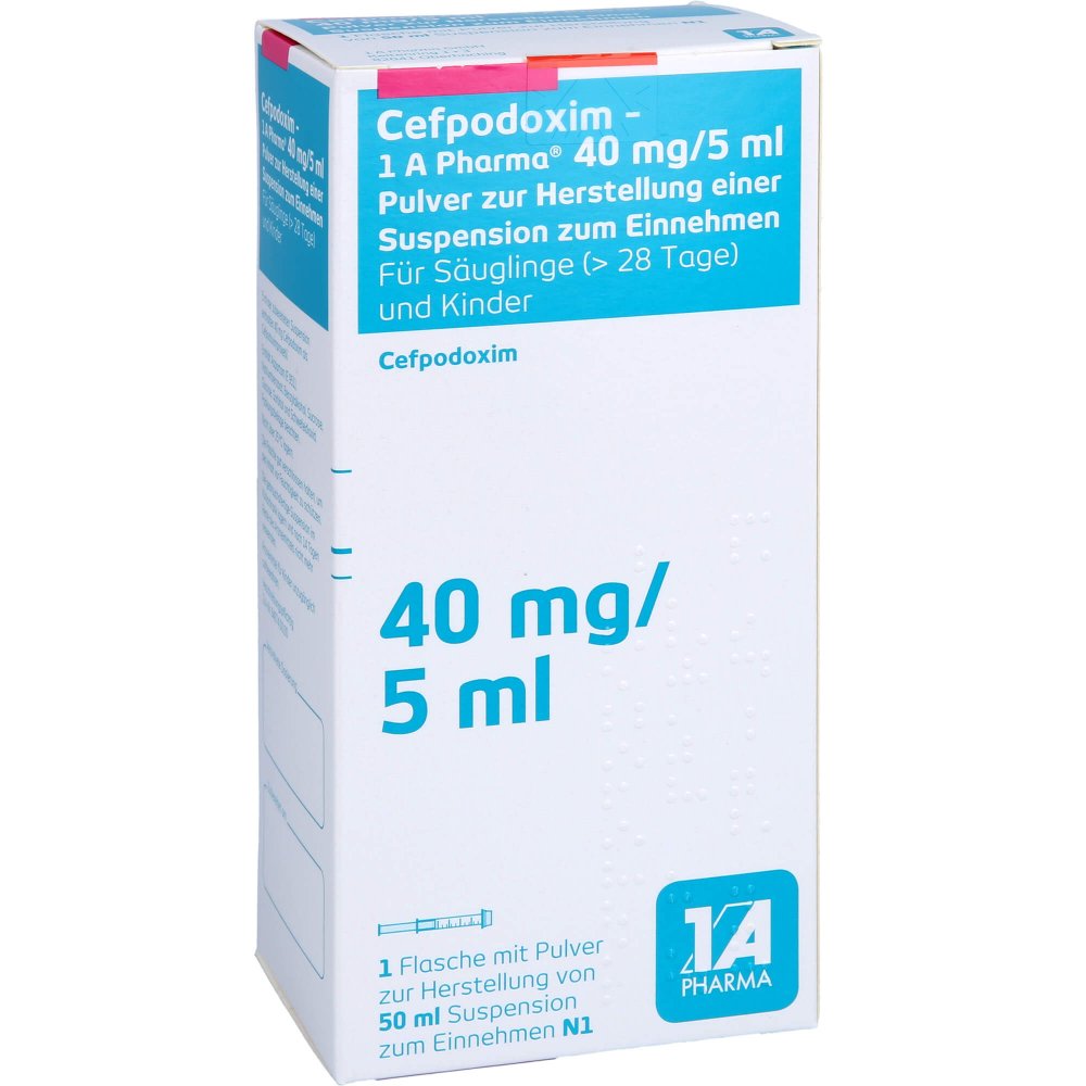 Cefpodoxim-1a Pharma 40mg/5ml Plv.Z.Susp.-Herst. (50 ml)