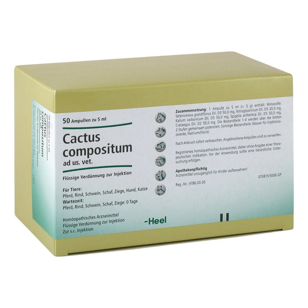 Das Produktfoto zeigt Cactus Compositum Ad Us.Vet.Ampullen (50 stk) PZN 02733936