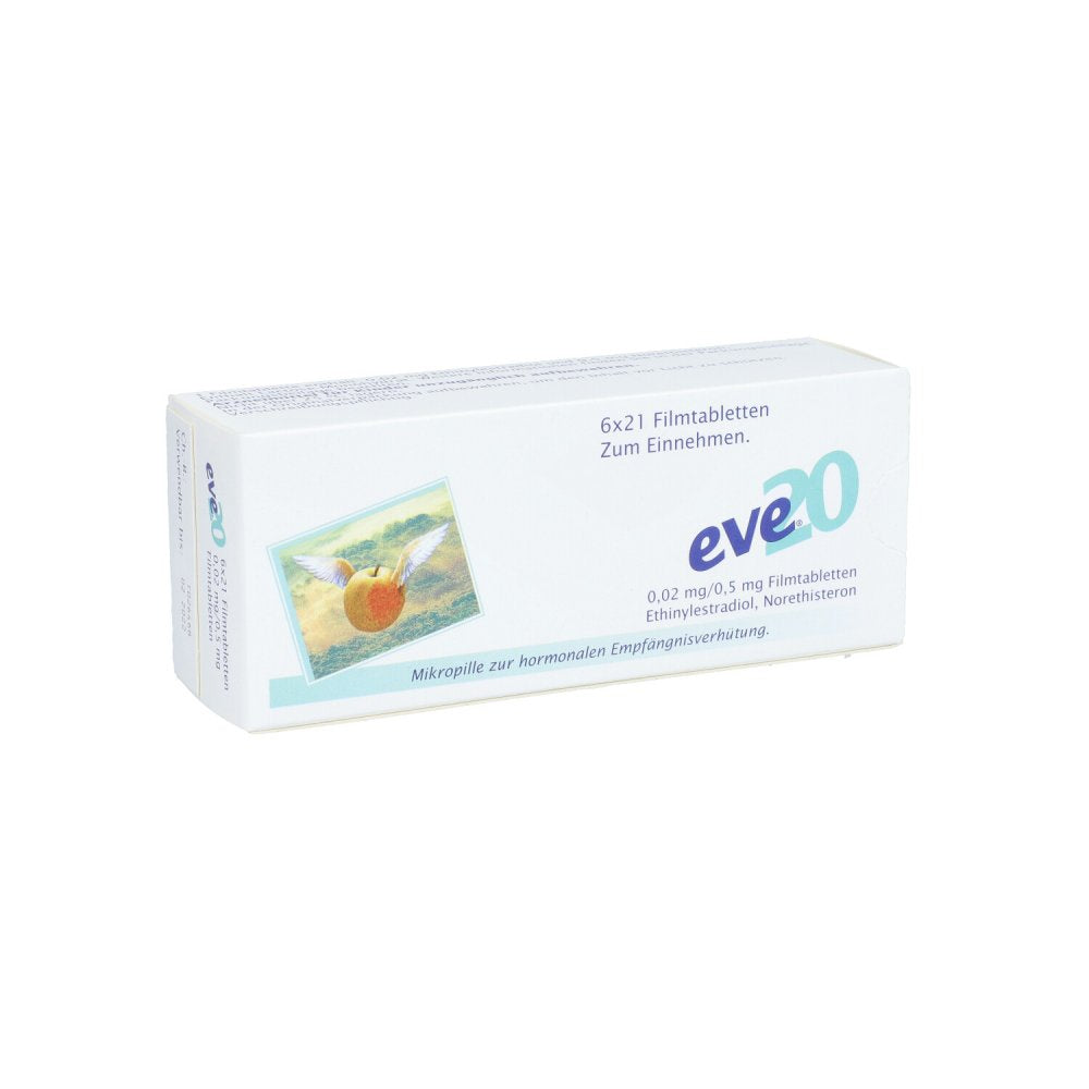 Das Produktfoto zeigt Eve 20 Filmtabletten (6X21 stk) PZN 02742993