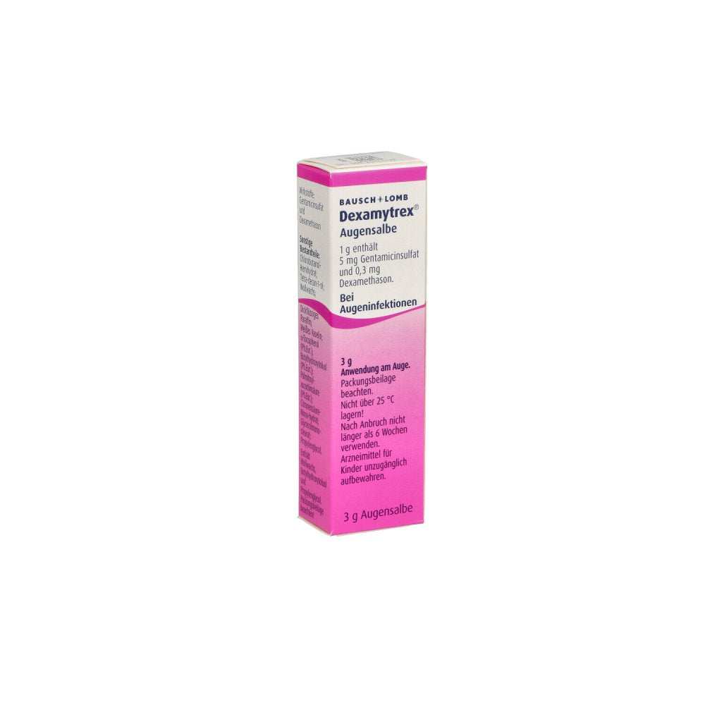 Das Produktfoto zeigt Dexamytrex Augensalbe (3 g) PZN 02747789