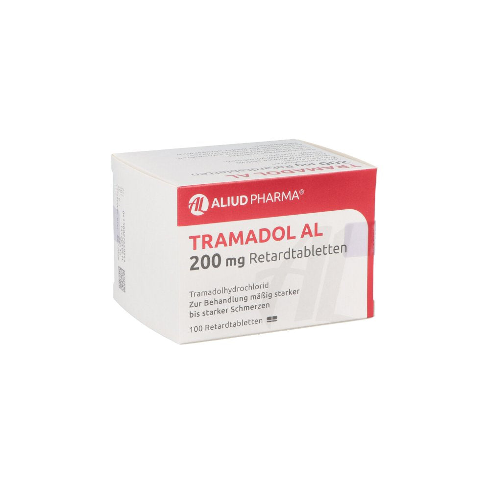 Das Produktfoto zeigt Tramadol Al 200 Mg Retardtabletten (100 stk) PZN 02766054