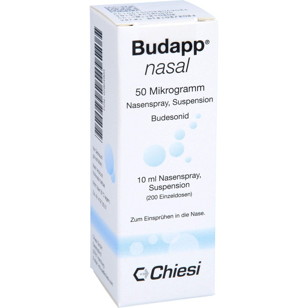 Das Produktfoto zeigt Budapp Nasal Nasenspray (10 ml) PZN 02804903
