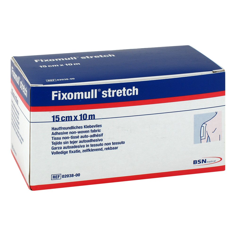 Das Produktfoto zeigt Fixomull Stretch 15 Cmx10 M (1 stk) PZN 02842571