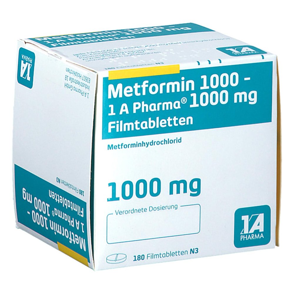 Metformin 1.000-1a Pharma Filmtabletten (180 stk)