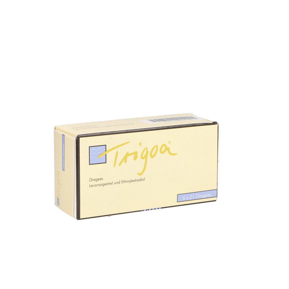 Das Produktfoto zeigt Trigoa Dragees (6X21 stk) PZN 03025495