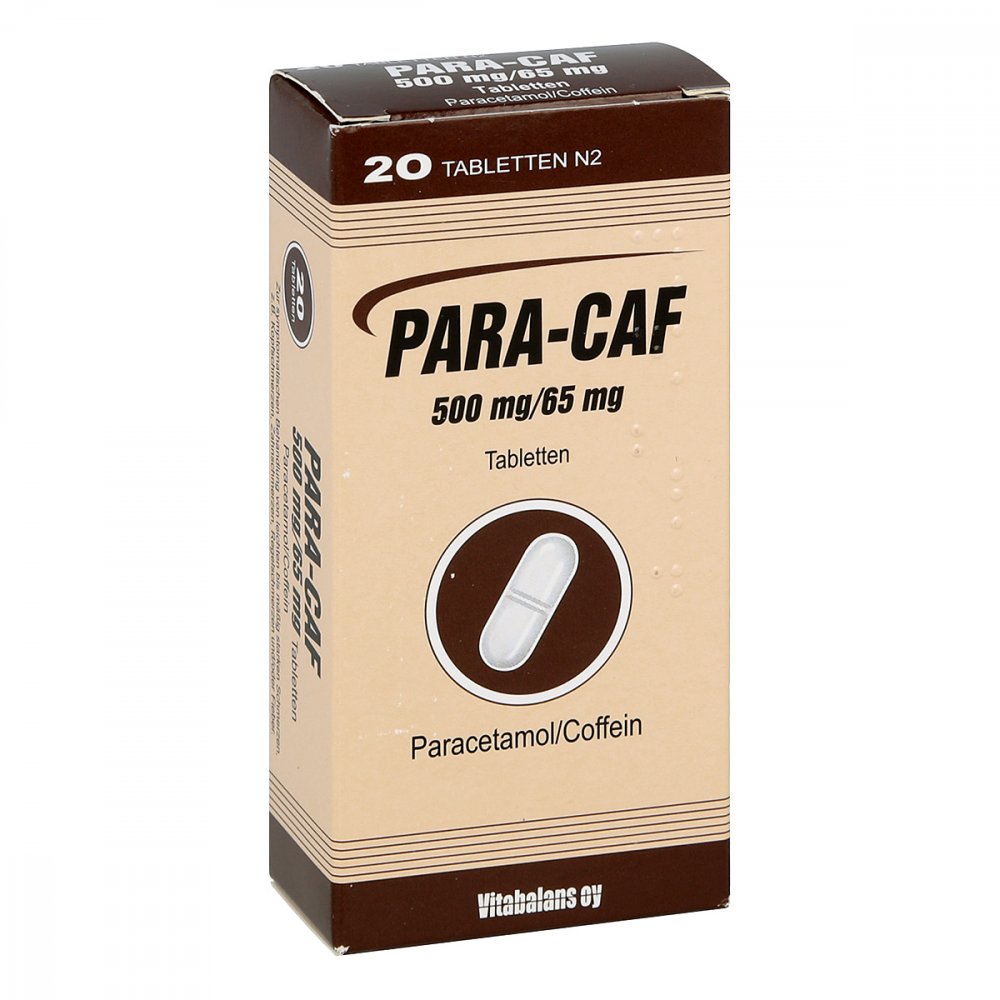 Para Caf 500 Mg/65 Mg Tabletten (20 stk)