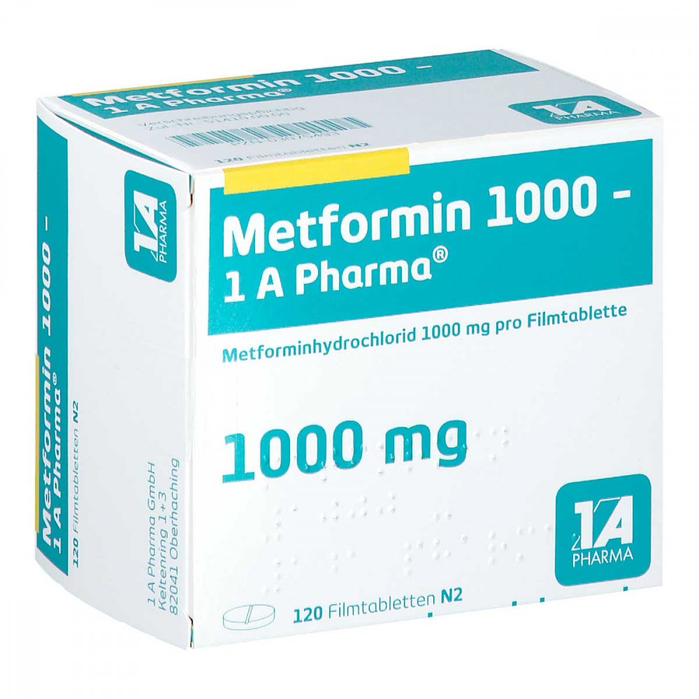 Metformin 1.000-1a Pharma Filmtabletten (120 stk)