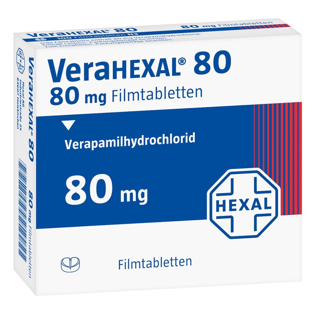 Das Produktfoto zeigt Verahexal 80 Filmtabletten (100 stk) PZN 03117487