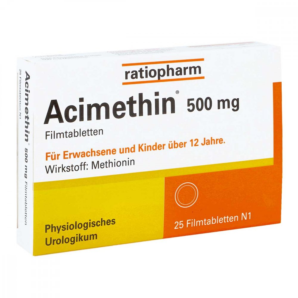 Das Produktfoto zeigt Acimethin Filmtabletten (25 stk) PZN 03128982