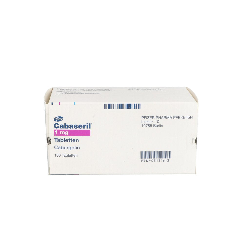 Das Produktfoto zeigt Cabaseril 1 Mg Tabletten (100 stk) PZN 03131613