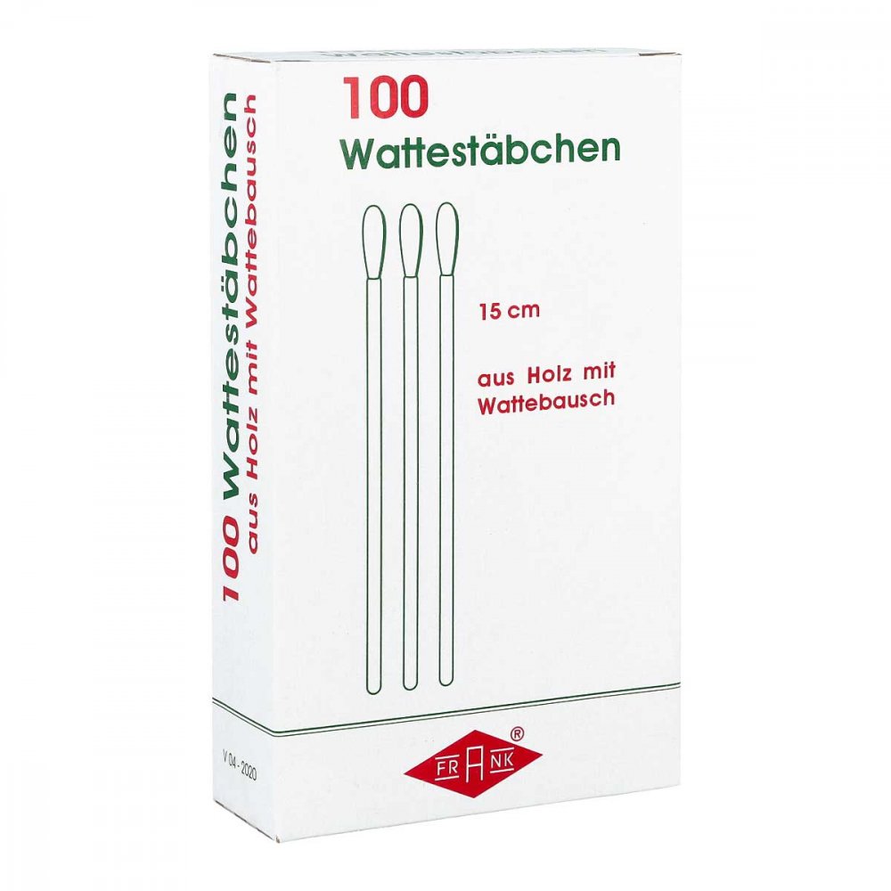 Wattestäbchen Holz 15 Cm M.Wattebausch (100 stk)