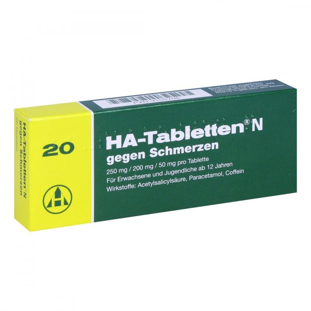 Das Produktfoto zeigt Ha Tabletten N (20 stk) PZN 03155708