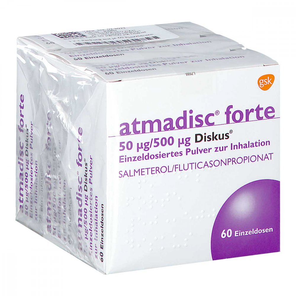 Atmadisc Forte 50 Μg/500 Μg Diskus Einzeld.Inh.-P. (3X60 stk)