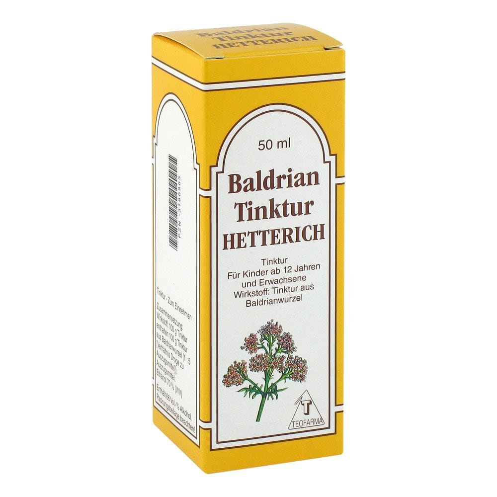 Das Produktfoto zeigt Baldriantinktur Hetterich (50 ml) PZN 03180965