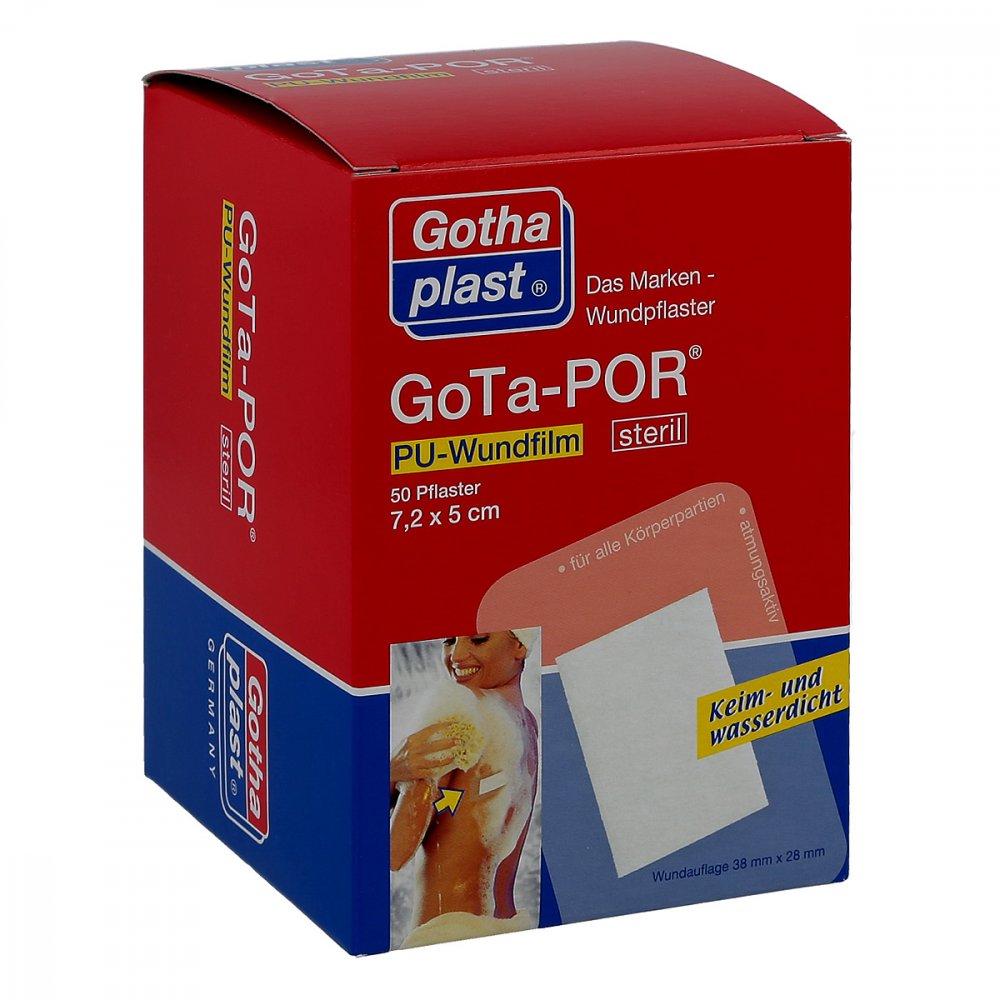 Gota-Por Pu Wundfilm 7,2x5 Cm Steril Pflaster (50 stk)