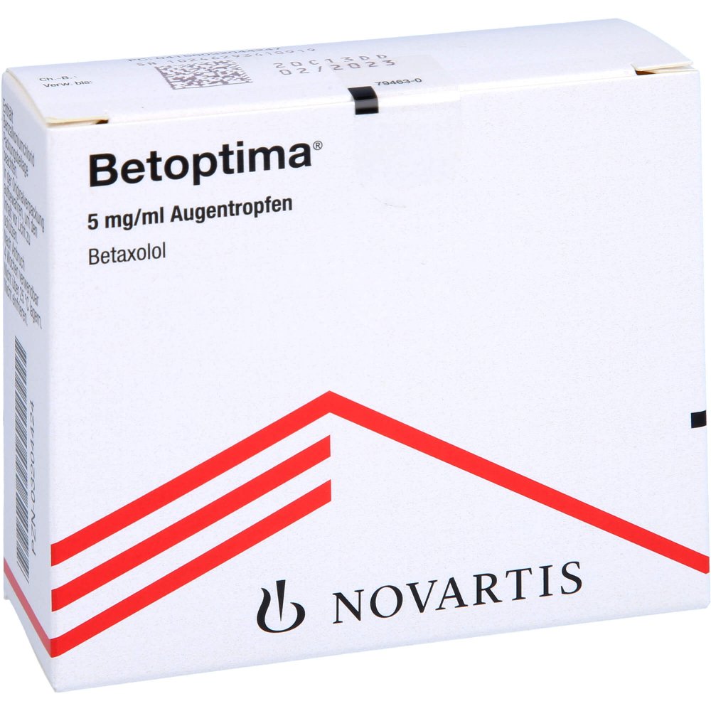 Das Produktfoto zeigt Betoptima Augentropfen (3X5 ml) PZN 03204424
