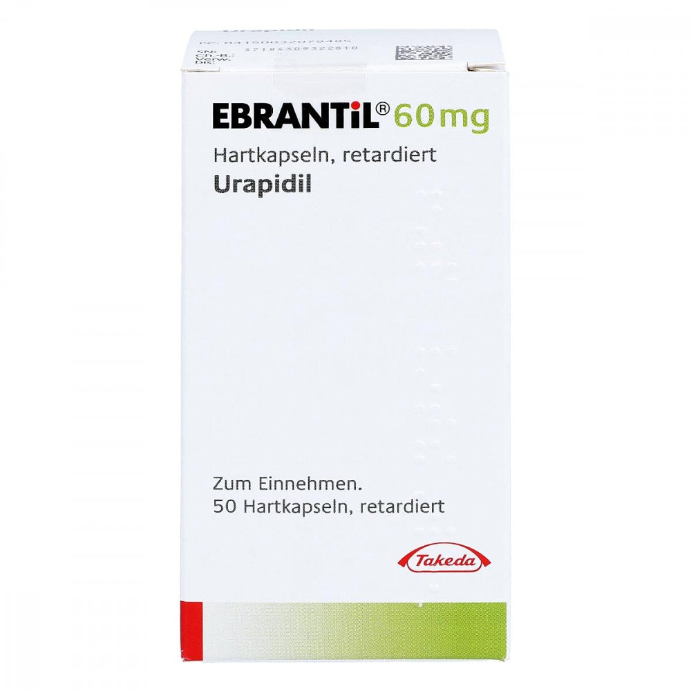 Das Produktfoto zeigt Ebrantil 60 Mg Retardkapseln (50 stk) PZN 03207948