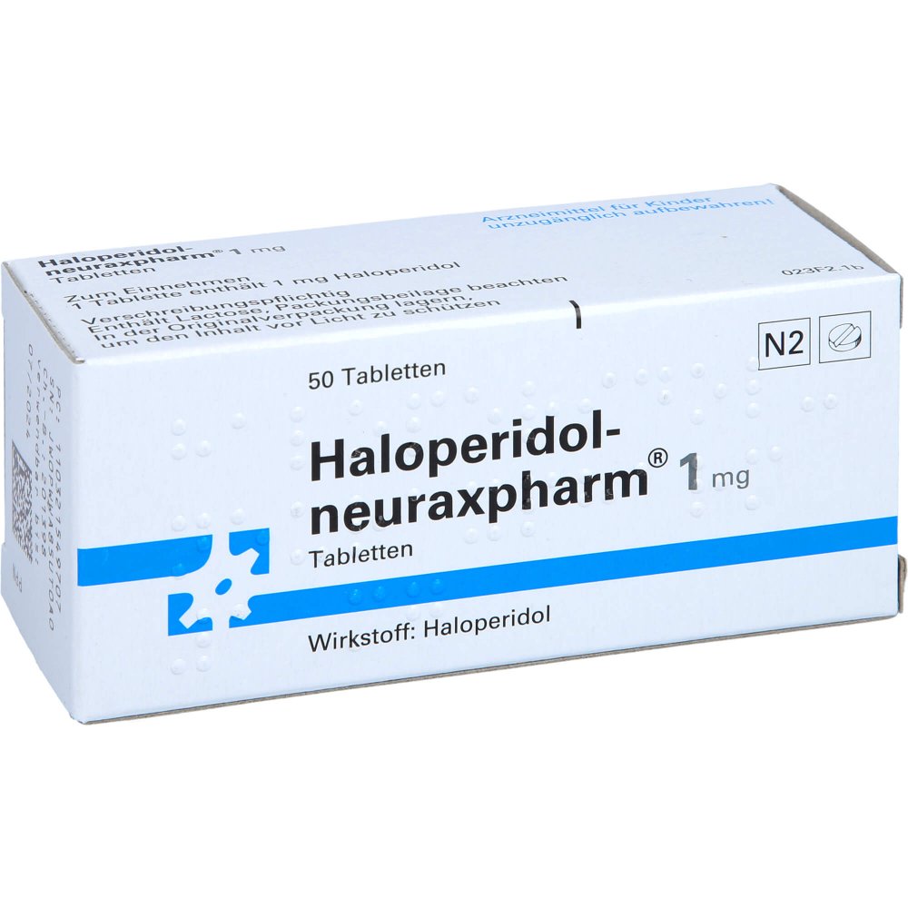 Das Produktfoto zeigt Haloperidol-Neuraxp. 1 Mg Tabletten (50 stk) PZN 03215497