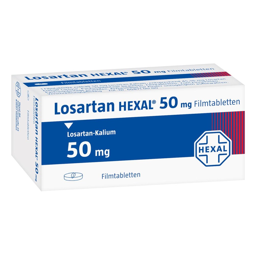 Losartan Hexal 50 Mg Filmtabletten (98 stk)