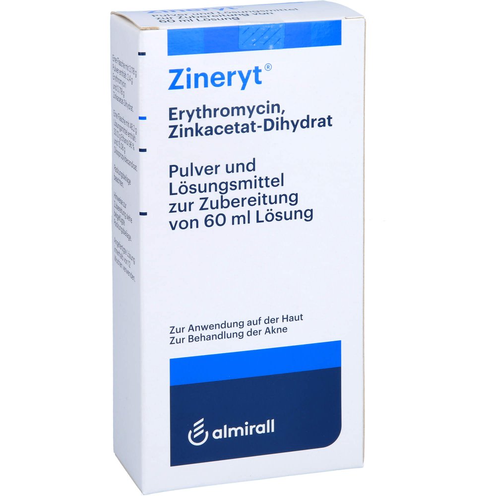 Das Produktfoto zeigt Zineryt Lösung (60 ml) PZN 03217036