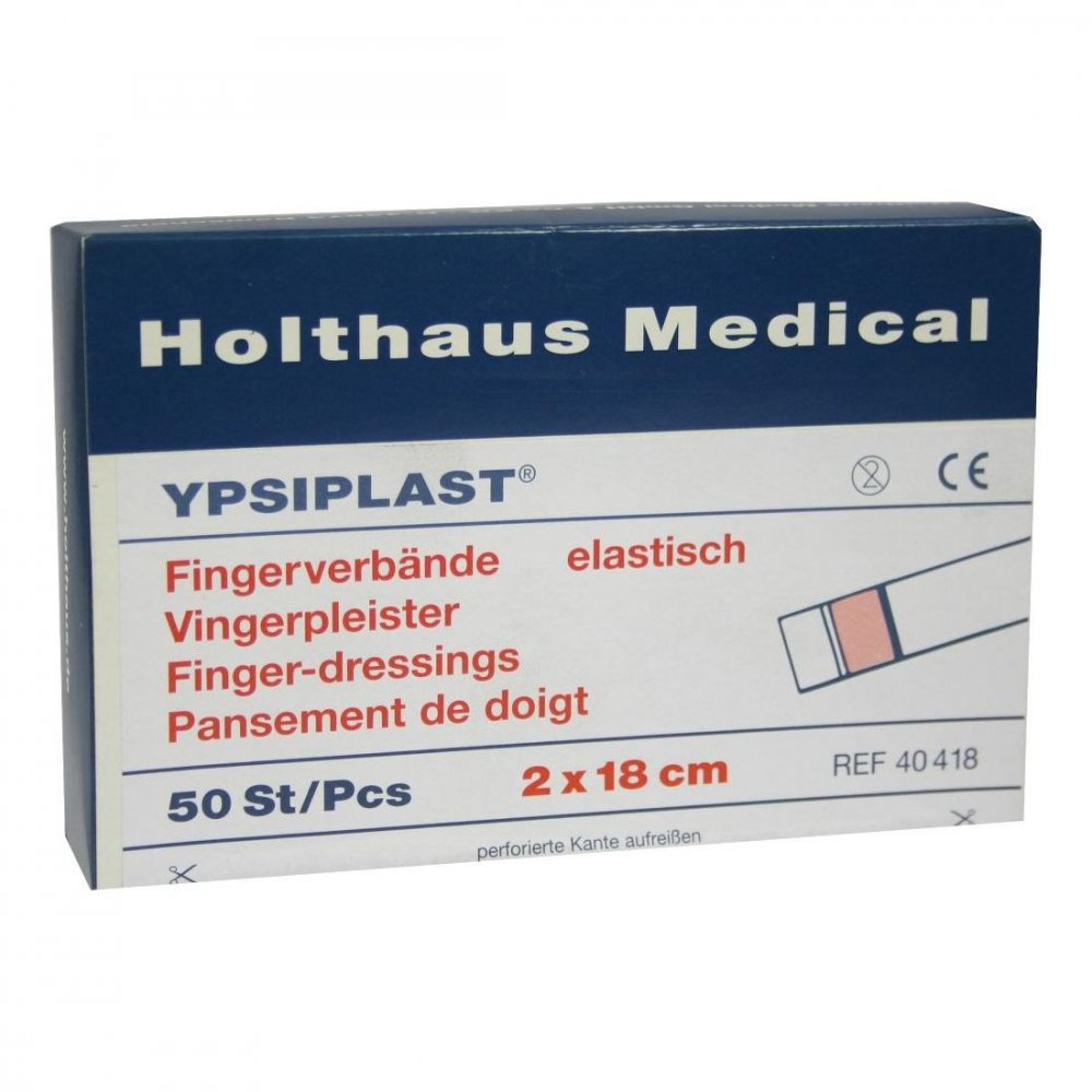 Das Produktfoto zeigt Fingerverband Ypsiplast Elastisch 2x18 Cm Haut (50 stk) PZN 03271188